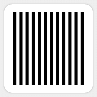 Large Black and White Cabana Stripe Sticker